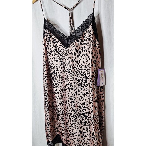 NWT Joyspun Womens Satin Chemise Animal Leopard Print Cheetah 3X (22W-24W) - Picture 2 of 6